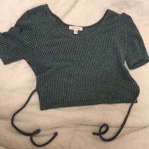 Crop top ties in back